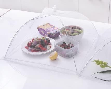 Pop Up Mesh Mattskydd 4-Pack Stor Återanvändbar Vikbar Utomhus Insektsskydd White