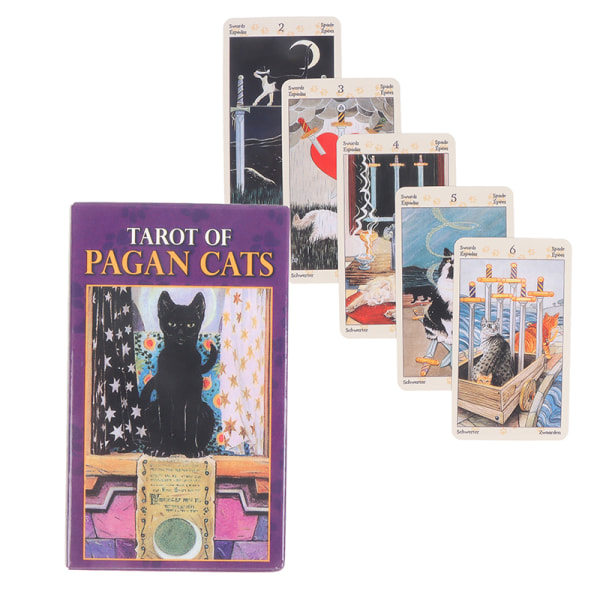 Pagan Ccat Tarotkort Oracle Cards Party Prophecy Divination B Flerfärgad one size Multicolor one size