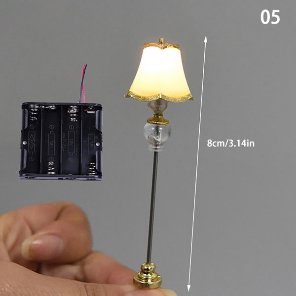 1:25 Minibelysning Bordslampa Golvlampa Dollhouse Miniatures A 05