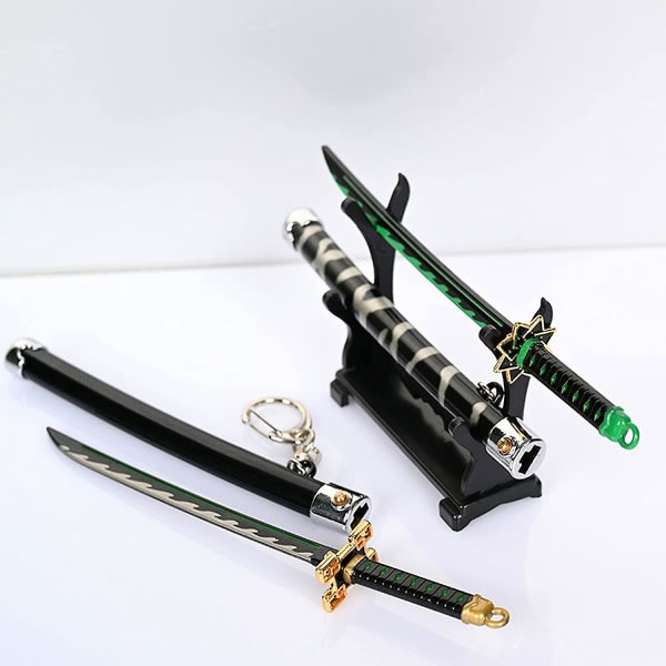 Demon Slayer -miekka Mini Katana Avaimenperä Anime Hahmo Tanjiro Miehille Kimetsu No Yaiba Zenitsu Avaimenperä Cosplay Ripustus