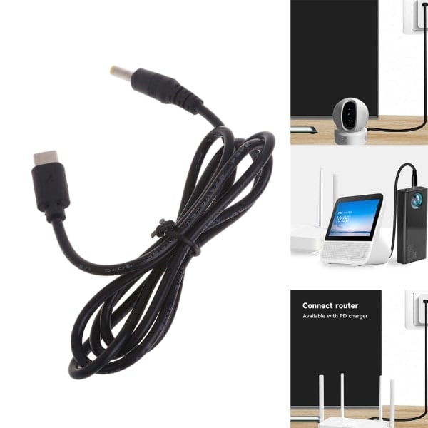 12V USB Type C naar DC 4.0x1.7mm mannelijke stekker-aansluiting adapter ladekabel voor router ventilator LED-lamp null - A