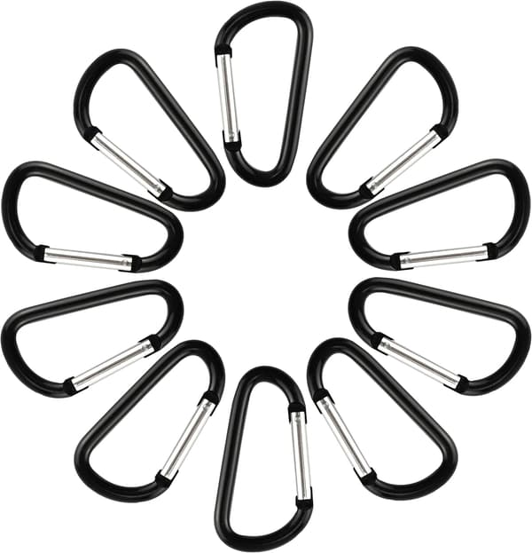 Aluminium Karabinhake Clip Snap Hook Nyckelring Karbinhakar