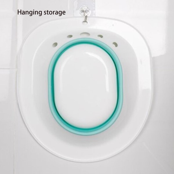 Foldbar Toalett Sitzbad Bidet Dusj Spesial Vask Hip Rengjøring Bløtlegging Kar for Gravide Rosa - A