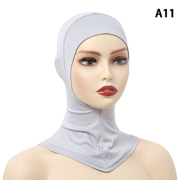 Enfärgad Undersjal Hijab-Hätta Justerbar Stretchig Turban Ful A11 ONESIZE A11 ONESIZE