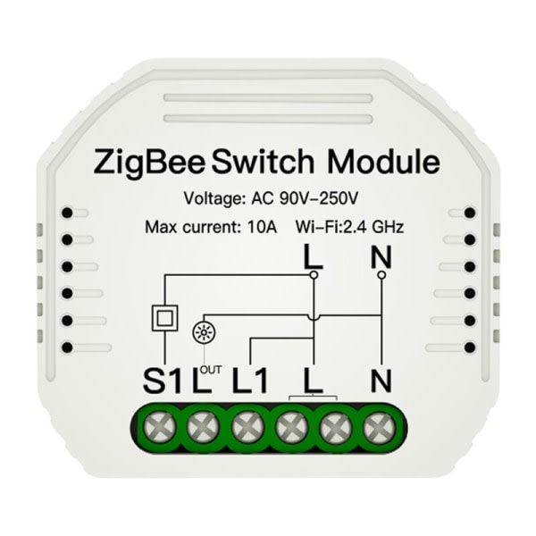 Tuya Graffiti ZigBee Smart Switch på/av, omkoppler til modifikationsmodul til smart hem, noll mærke hele vejen