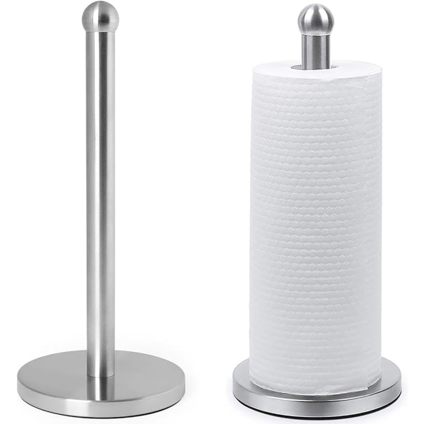 1 ST Kjøkkenpapirholder, Vertikal Papirhåndkleholder i Rustfritt Stål H