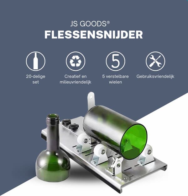 Glasflaskskärare 20 st professionell flaskskärmaskin med diamantkarbidblad 5 justerbara hjul för vinflaskor DIY