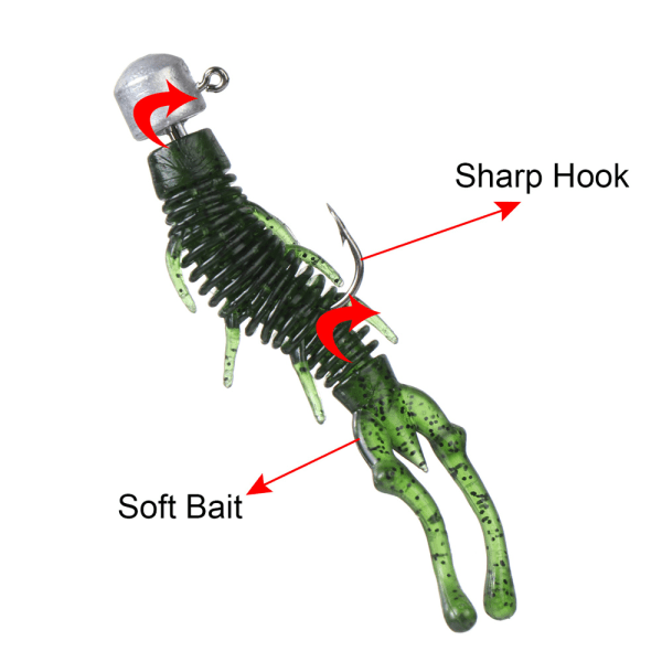 Mordely 20 st Ned Rig Jig Huvud Kit Fiskebeten