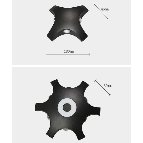 LED-ulkoseinävalaisin (4 sädettä)