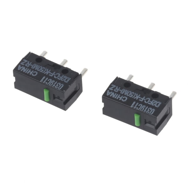 2 stk Grønn Prikk Mus Mikrobryter D2FC-F-K(50M)-RZ for Razer Mus Mikroknapper 50 Millioner Klikk for Levetid
