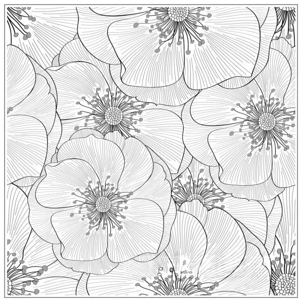 Blomsterbakgrunn DIY Silikon Klar Stempel Klemmesel Scrapbooking Preget Album null - OS136