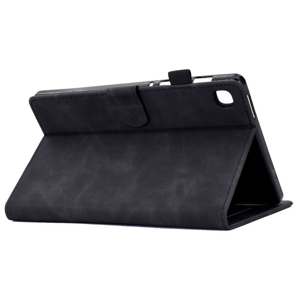 Til Samsung Galaxy Tab S6 Lite P610 / Tab S6 Lite (2022) Ensfarvede Stativkortlommer Anti-ridse Etui med Trykt Mønster Sort