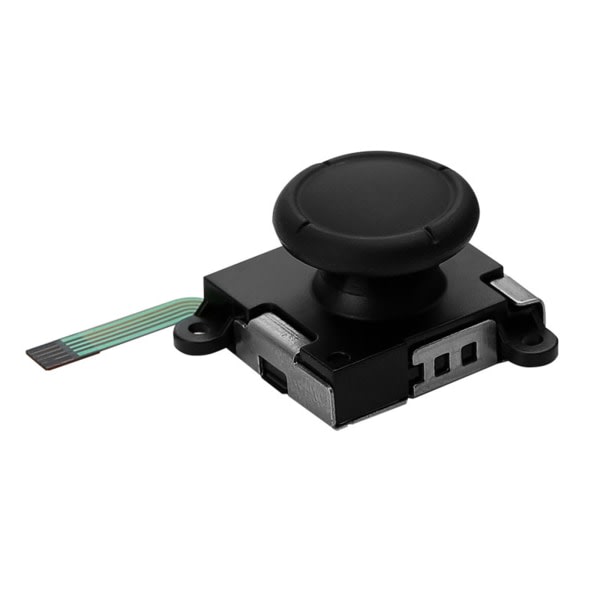 6-i-1 Reparationsverktøysett for spillkontrollere 3D Analog Joystick Sensor Vippbryter for Cross Y-skrutrekker + pinsett for NS Swicth Black