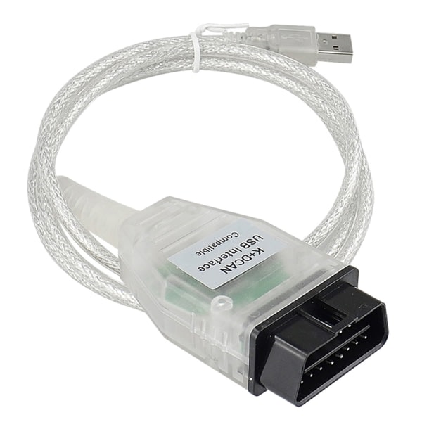 K DCAN-kytkin OBDII-diagnostiikkakaapeli IN-PA USB IN-PA-diagnostiikka valkoinen FT232 White FT232