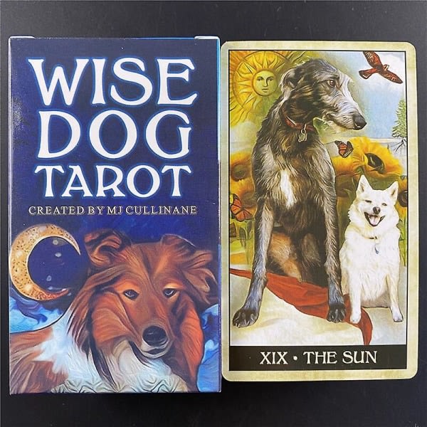 Nye hundetarotkort Tarot-dekk Fullt engelskt Brettspill Fest Familiespillkort Orakelkort Kortspill null none