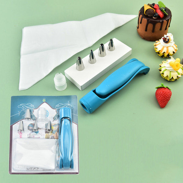 Leivonta lasite kakku työkalu putkityssuutin vinkit Fondant kakku Cre sininen