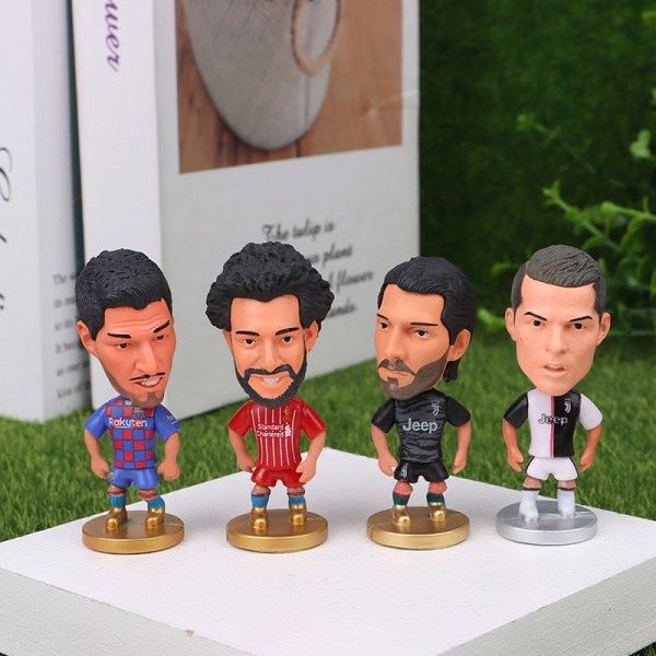 Fotbollsspelare Figur Mini Fotbollsspelare Bil Ornament Samling 7 7 7 7