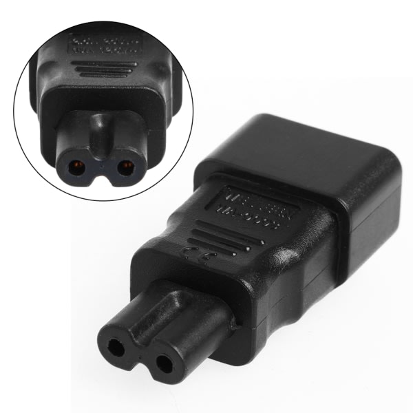 IEC 320 C14 till C7 Adapter IEC C7 till C14 AC Adapter 3-polig C14 Han till C7 Hon
