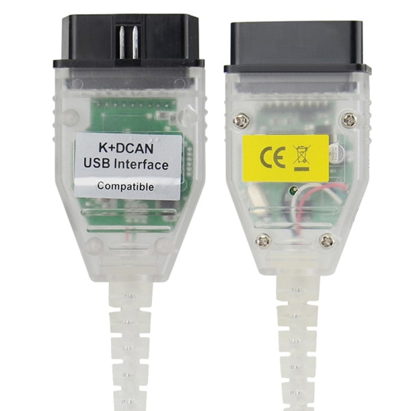 K DCAN Switch OBDII diagnoskabel IN-PA USB IN-PA Diagnostik vit FT232 白色 FT232