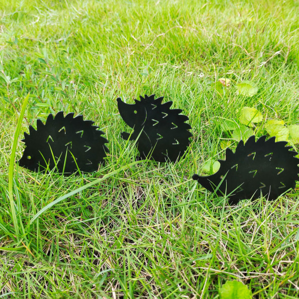 (4 stycken) Metall utomhusträdgårdsdekor, Hedgehog Yard Art Garden