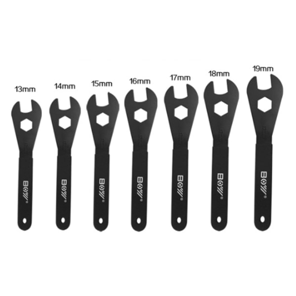 Cykelnøgle i kulstofstål til 13 mm 14 mm 15 mm 16 mm 17 mm 18 mm Sort 15mm Black 15mm