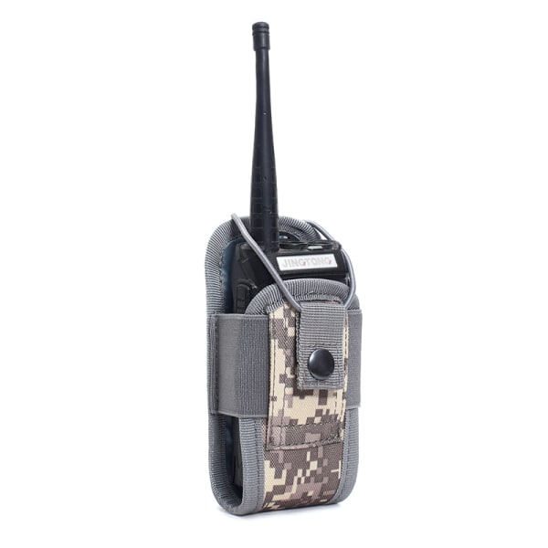 1000D Taktisk Radio Walkie Talkie Väska Midjeväska Hållare för H svart camouflage En storlek black camouflage One size