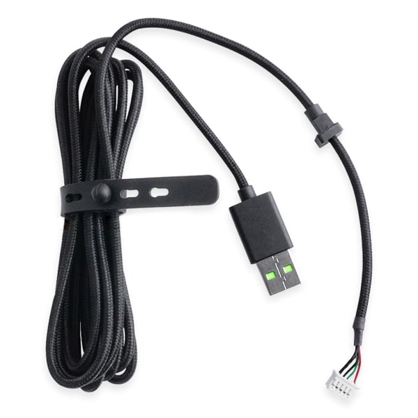 USB-opladningskabel PVC Line Wire til Razer Kraken Ultimate / 7.1 V2 RGB / V3 Wired / Kitty Edition Headset-delreparation Sort