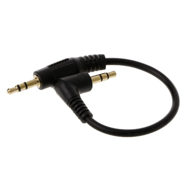 10 cm Auto bil rätvinklig hane till hane 3,5 mm Aux Jack Högtalare Audio Wire Adapter