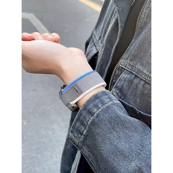 Trailrem för Apple Watch Ultra 2 band 49mm 44mm 45mm 40mm 41mm 38mm 42mm 45 44 mm armband iWatch series 8 9 7 6 5 3 se gul färgglad yellow colorful 38 40 41mm