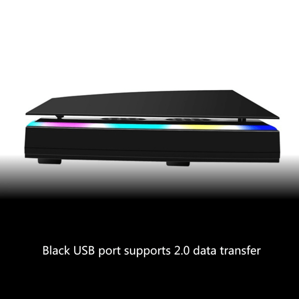 PS5-lisävarusteiden jäähdytystuulettimet, päivitetty hiljainen jäähdytystuulettimet LED-valoilla, jäähdytystarvikkeet USB2.0-hubilla