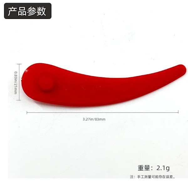 24 Pakke Bosch Gress Trimmer Blader for Bosch Durablade Art 23-18 LI Art 26-18 LI Gress Trimmere, Erstatningsgress Trimmer Blader. red Flat teeth