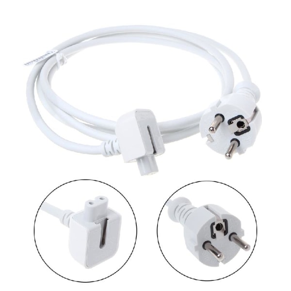 EU-kontakt AC Power Adapter Förlängningskabel för Macbook Pro 11 12 13.3 15