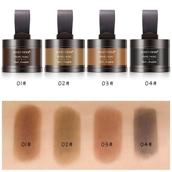Fluffigt Tunt Puder Pang Linje Skugga Smink Hår Concealer Rot Döljare 3 Light brown