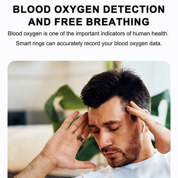Smart Ring til Blodtryk, Sundheds- og Aktivitetsmonitorering - Blodsukker, Søvn, Puls, 100% Ny guld guld gold 10