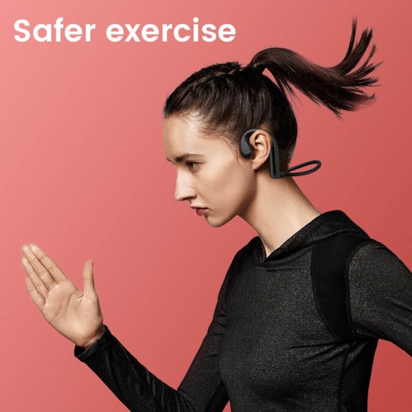 Benledning Trådløse hodetelefoner HIFI Headset Oppgradering Bluetooth 5.2 Støttekort Stereo hodetelefoner Svart Svart