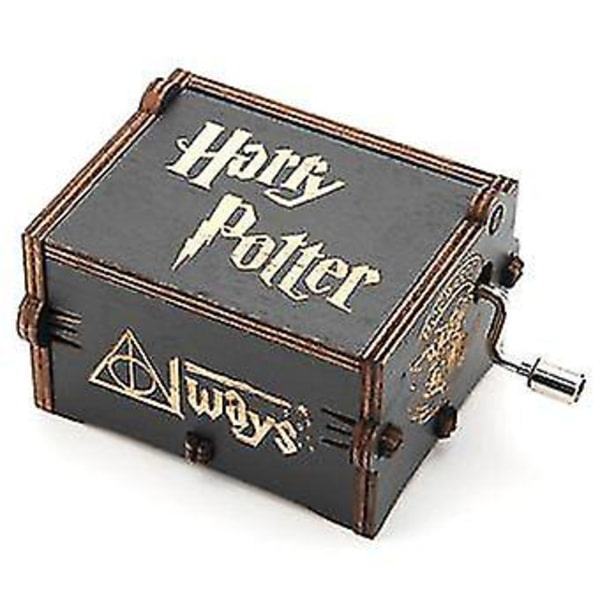 Harry Potter Svart Mekanisk Trä Handvev Musikdosa