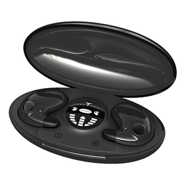 Mini Sleep Wireless Earphone Ear-Bone Conduction Bluetooth-kompatibel øretelefon svart black