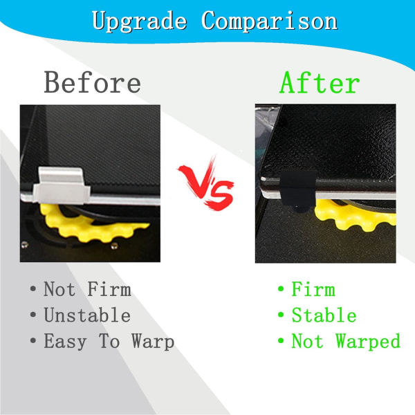 8 ST 3D-skrivare glasbäddklämmor, Hot Bed Printing Platform Upgrade Kit för Ender 3s 3 Pro, 5 Pro, CR-20 PRO, CR-10S Pro 3D-skrivare