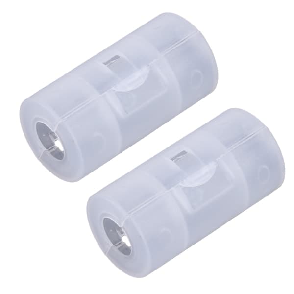 2x AA til C-størrelse batterikonverter Adapter Adapter for etui