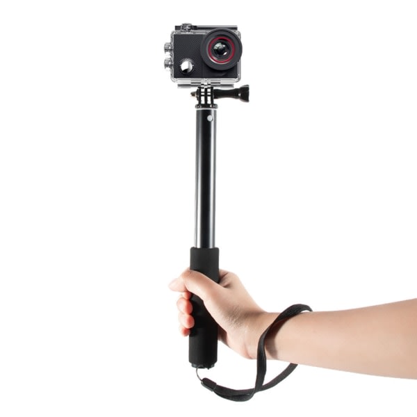 Bærbar Selfie Stick 4-delers Teleskopisk Selfie Stick Håndholdt Monopod Standard 1/4 skrue for smarttelefonkameraer null - P204B