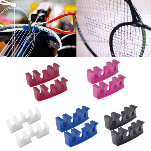 2 stk Badminton Racket Lastspreder Adapter Tilbehør Racket Stringing Machine Tool, Racket Last Sprider Tilbehør Sort