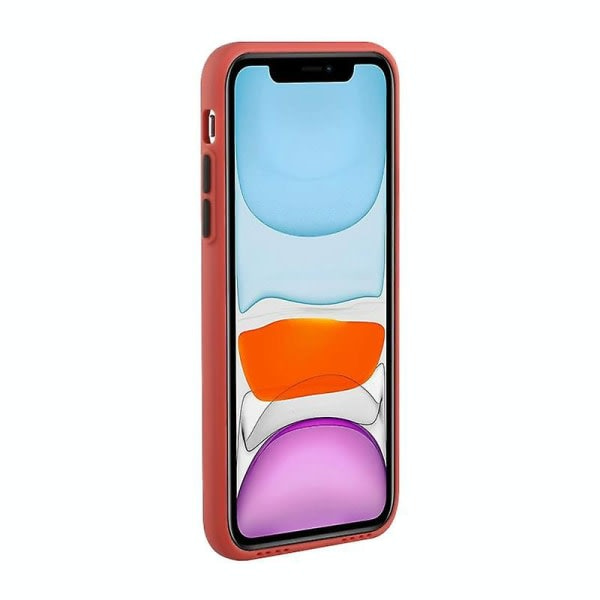 Nyt til iPhone 12 Mini kortspor design stødsikkert TPU-cover (plommerød)