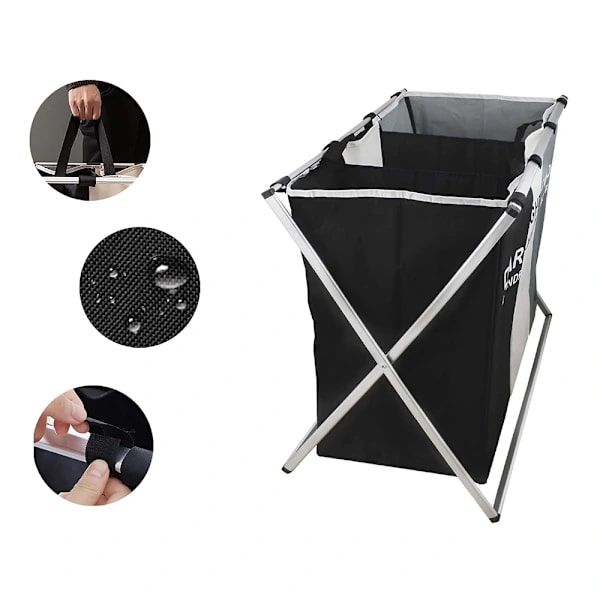 Laundry Basket with 3 Compartments - Basket for Laundry - 135L