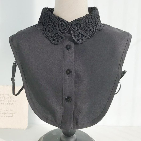 Vintage skjorta kvinnliga avtagbara kragar docka faux skjorta vinter F