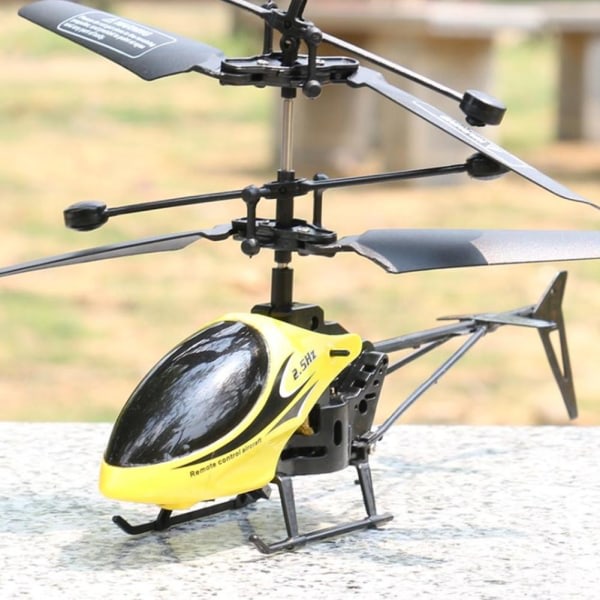 Mini RC Helikopter Radio Fjärrkontroll Elektriskt mikroflygplan blå B