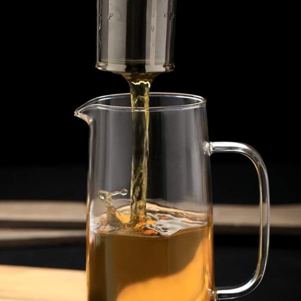 Glaskande med rustfrit stålfilter, 1200ML Cold Brew kaffemaskine med meshfilter