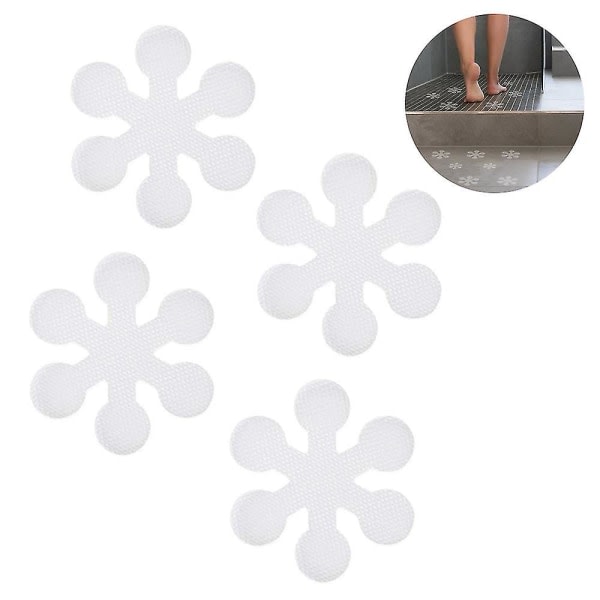 Gummi Snowflake Flower Badrum Halkfria klistermärken Vattentät