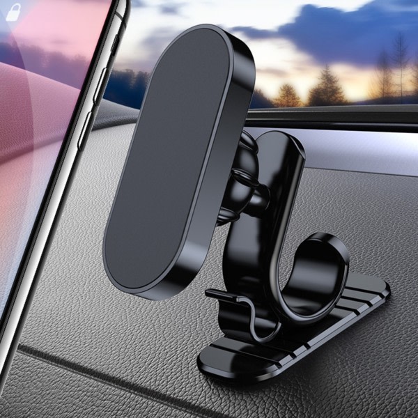Telefonhållare för bil, magnetiskt biltelefonfäste för fordonsinstrumentbräda, 360 justerbart ställtelefon bilvaggor
