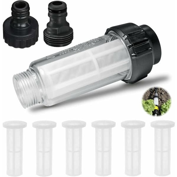 7 st Högtryckstvätt Vattenfilter Kit med 6 Filterinsatser, 3/4 \"