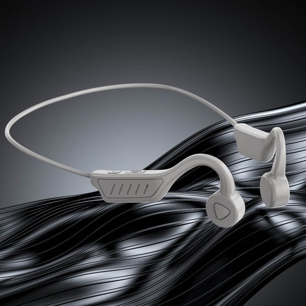 Benledning Trådlösa hörlurar Bluetooth öronmonterade stereoheadset Öronkrok Sports Business hörlurar grå grå